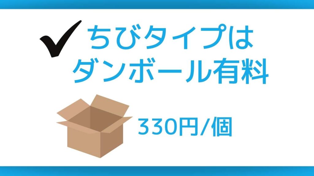 宅トラちびタイプは専用段ボールが必要