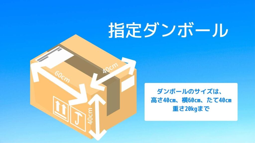 宅トラ指定ダンボールについて